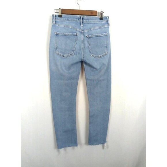 Agolde Jeans Women's Size 27 Blue Toni Mid Rise Skinny Straight Fray - Picture 2 of 13